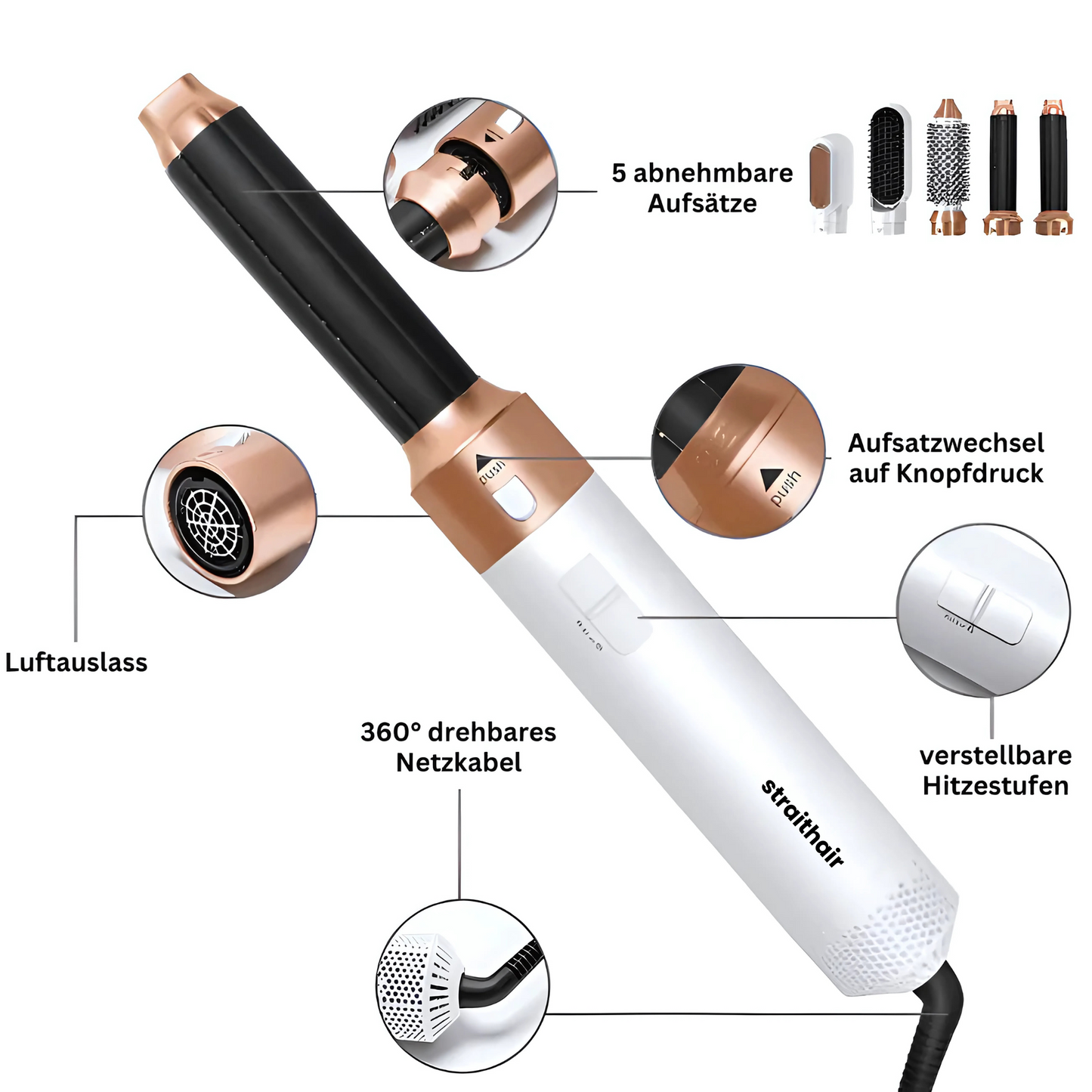 Straithair - 5 in 1 Haarstyler